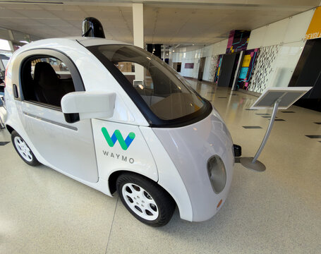 Waymo Autonomous Self Driving Car Display