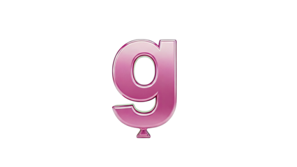 Pink Balloon Letter 'g'