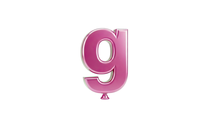 Pink Letter 'g' Balloon