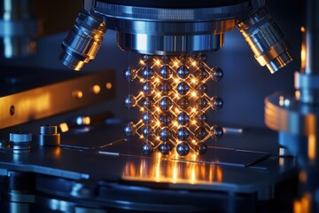 Exploring atomic structures using advanced microscopy techniques in a research laboratory