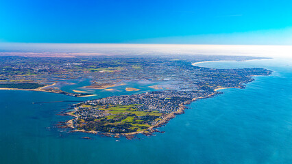 loire atlantique coast and loire estuary from aerial view © Olivier