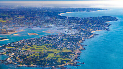 loire atlantique coast and loire estuary from aerial view © Olivier