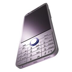 3d render mobile phone isolated on white element