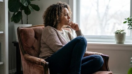 Client Sitting Alone Reflecting During Therapy Psychology Session