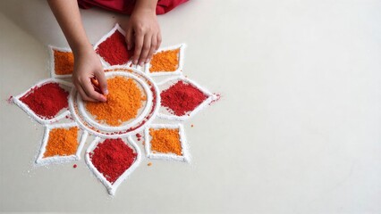 Creating Colorful Rangoli Art