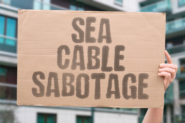 "Sea Cable Sabotage" How gray-zone attacks can pressure Europe without invasion. SABOTAGE. CABLES. HYBRID. DENIABLE. COERCION.