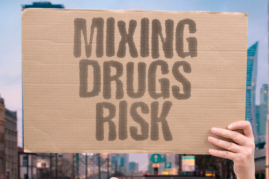 "Mixing Drugs Risk" How interactions can amplify side effects unexpectedly. INTERACTIONS. POLYPHARM. RISKS. SIDEFX. SAFETY.