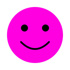 Fototapeta premium Pink Smiley Face Icon