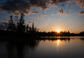 Fototapeta premium evening on a lake in Michigan's Upper Peninsula