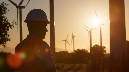 Sunlight Hitting The Silhouette Of The Technician 