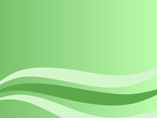 Green Wavy Abstract Background with Soft Gradient Flow