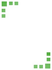 Minimalist green pixel corner border. Simple square mosaic frame background. Abstract digital block layout design