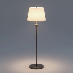 3D render of stylish floor lamp isolated on transparent background, realistic shadows
