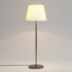 3D render of stylish floor lamp isolated on transparent background, realistic shadows
