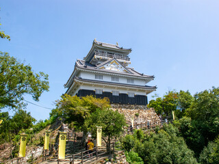 岐阜県の岐阜市の金華山の山頂に建つ岐阜城の天守閣