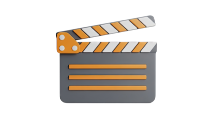 3D Clapperboard Icon