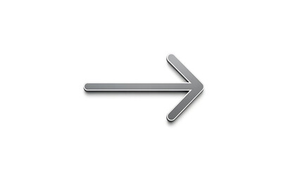 Obraz premium Arrow pointing right isolated on white background