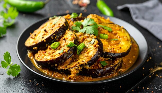 Gujrati Ringan No Olo. Traditional Indian Food