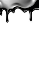 背景素材 垂れるクロミウムのフレーム PNG Background chromium Liquid Dripping Paint Frame （Generative AI）