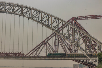 Obraz premium Lansdowne bridge over Indus river in Sukkur, Sindh province, Pakistan