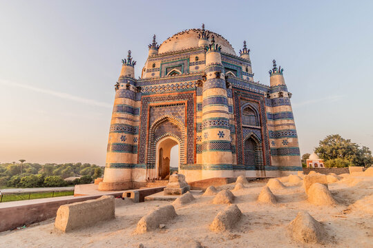 Tomb of Bibi Jawindi in Uch Sharif, Punjab province, Pakistan