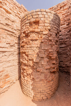 Ancient brick well in Mohenjo Daro, Sindh province, Pakistan