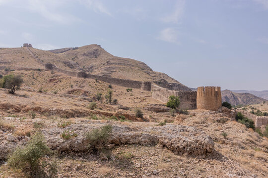 Fortification walls of Ranikot Fort, Sindh province, Pakistan