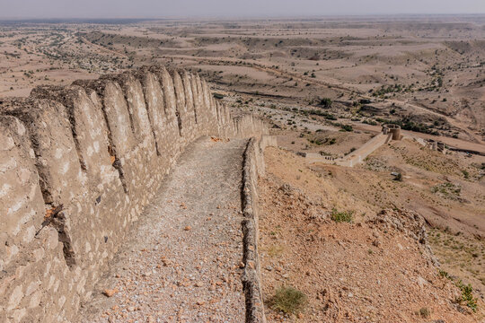 Fortification walls of Ranikot Fort, Sindh province, Pakistan