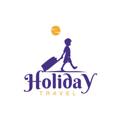 Travel Kids Logo Design Vector illustration