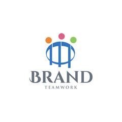 Social Network Team Partners Friends logo design vector