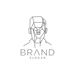 Geometric Human Head Logo Design