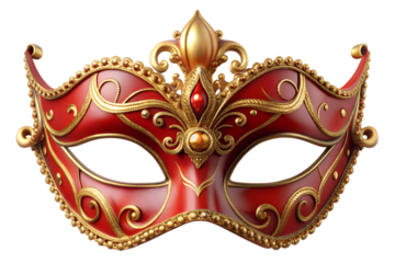 Opera carnival masquerade mask isolated on transparent background