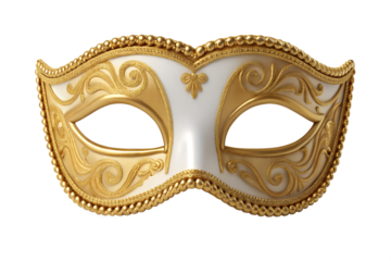 Opera carnival masquerade mask isolated on transparent background