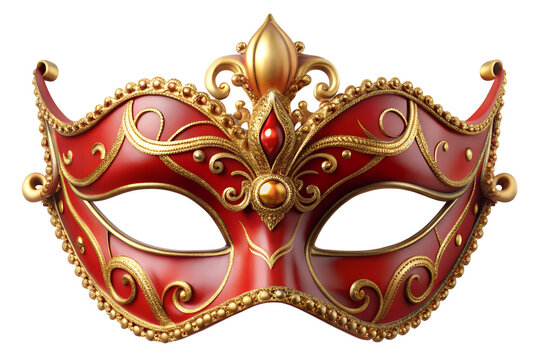 Opera carnival masquerade mask isolated on transparent background