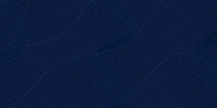 3D modern wave curve abstract presentation background. Luxury paper cut background. Abstract decoration, golden pattern, halftone gradients, 3d Vector illustration. Dark blue background