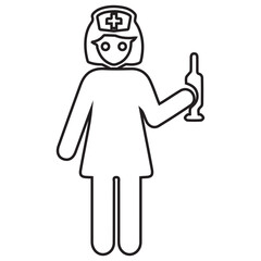 Nurse with Syringe Icon