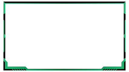 Stream overlay webcam border panel template