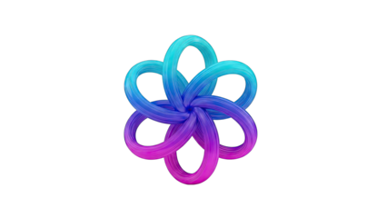 Abstract Gradient Flower Shape