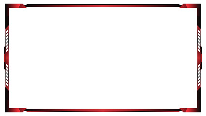 Stream overlay webcam border panel template
