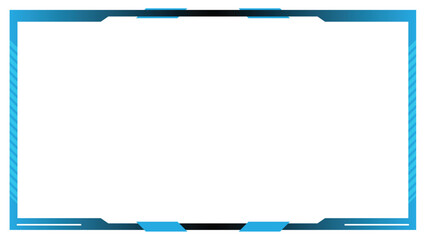 Stream overlay webcam border panel template