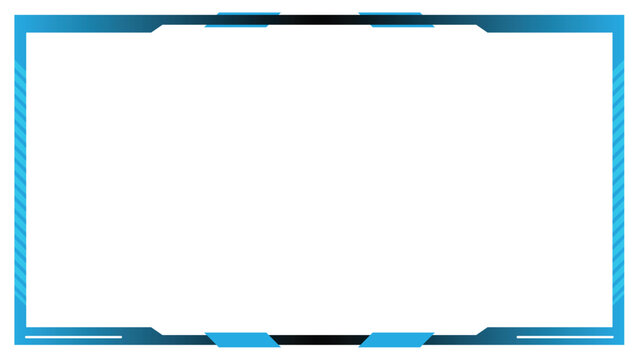 Stream overlay webcam border panel template