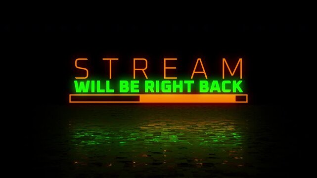 Stream Will Be Right Back Text Animation, Glitch Title Screen