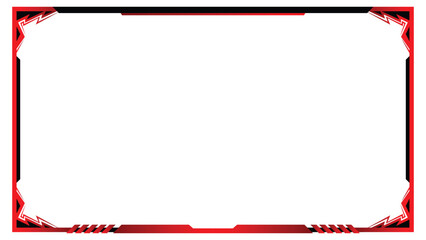 Stream overlay webcam border panel template