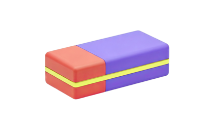 Dual-colored eraser with gold band