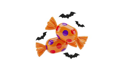 Halloween Candy with Bats