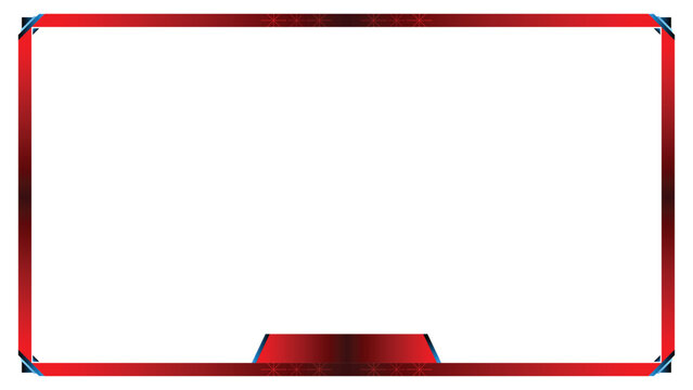 Stream overlay webcam border panel template