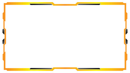 Stream overlay webcam border panel template