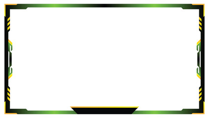 Stream overlay webcam border panel template