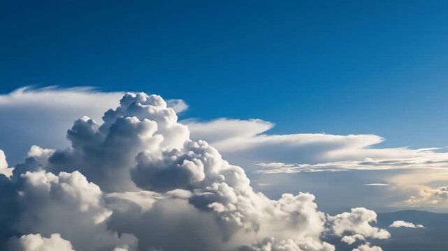 P192-Beautiful panorama blue sky and clouds with daylight natural background. Panoramic composition in hi 4K 10s