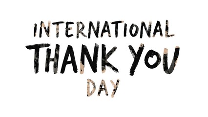 Handwritten Thank You Typography for International Thank You Day. 
